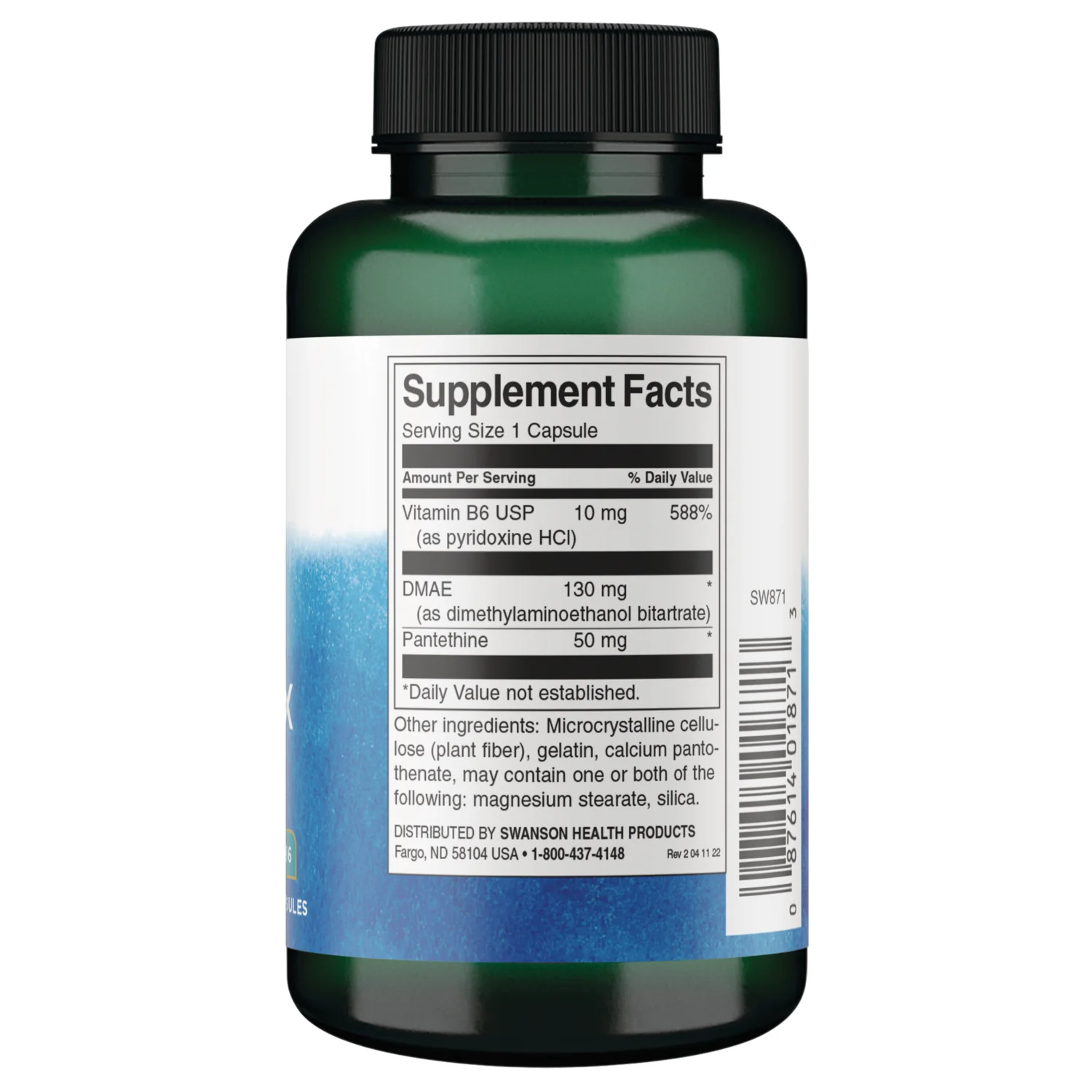 DMAE Complex with Vitamins B5 and B6 - Image 2